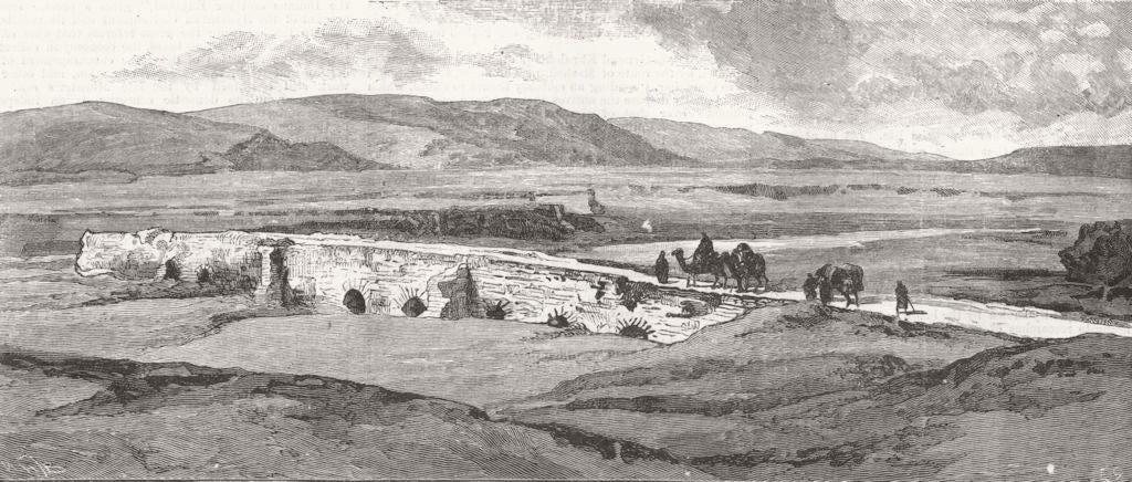 TURKMENISTAN. The Kushka valley from Pul-I-Khisti, Looking South 1885 print
